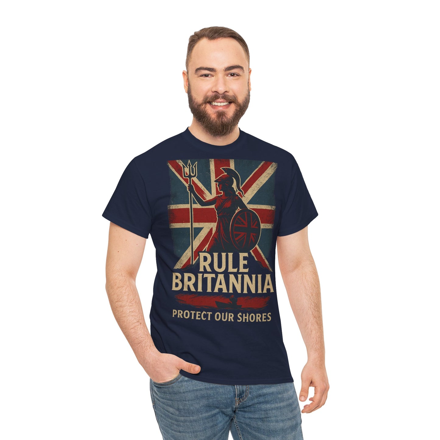 Rule Britannia Tee stop the boat design t shirt patriots