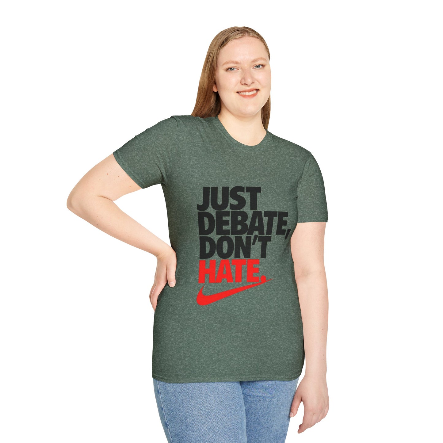 Just Debate T-Shirt - Unisex Softstyle Tee for Open Dialogues