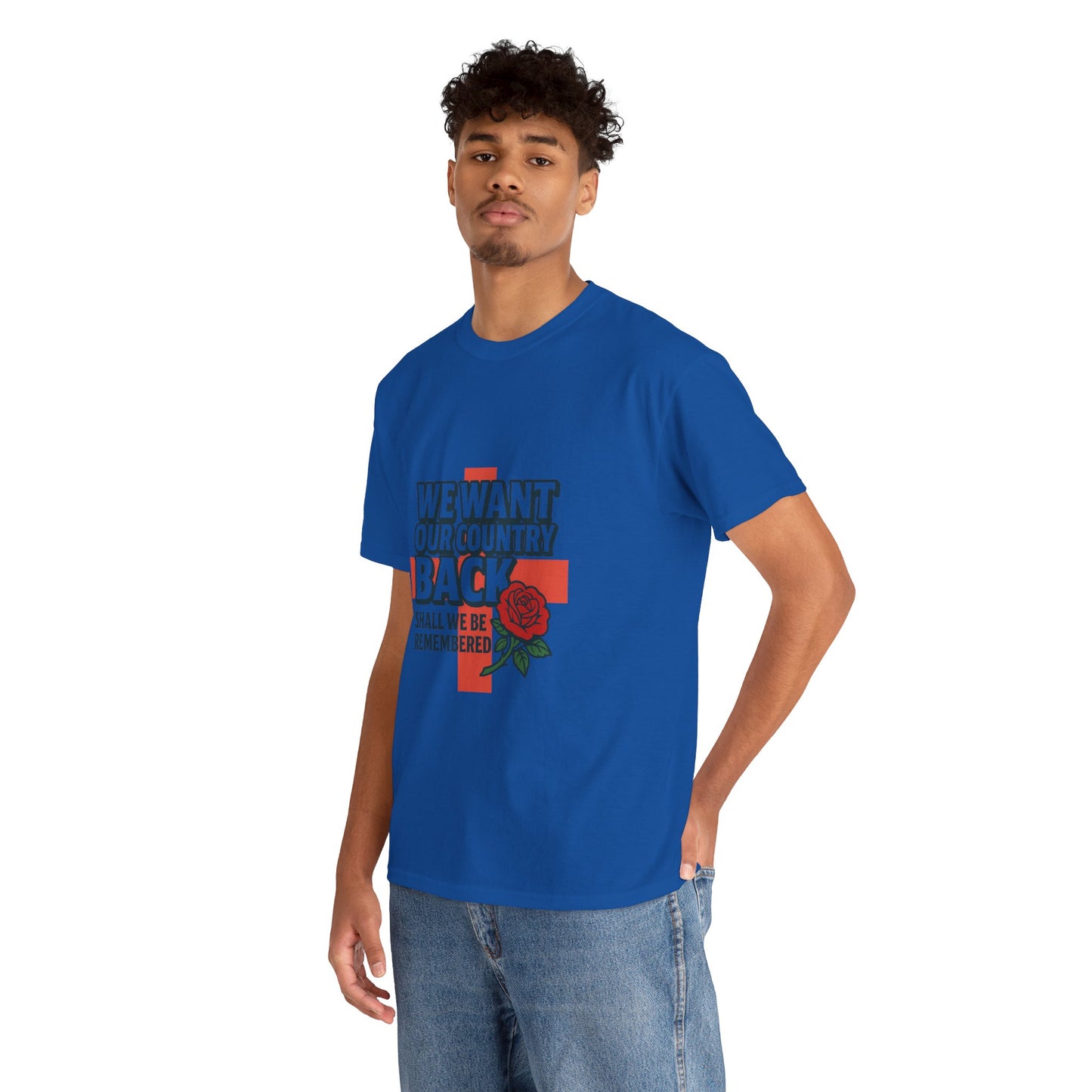 Unisex Heavy Cotton Tee - We Want Our Country Back, Casual Statement Tee, Proud Heritage Shirt, Comfortable Everyday Wear, Gift for [...]