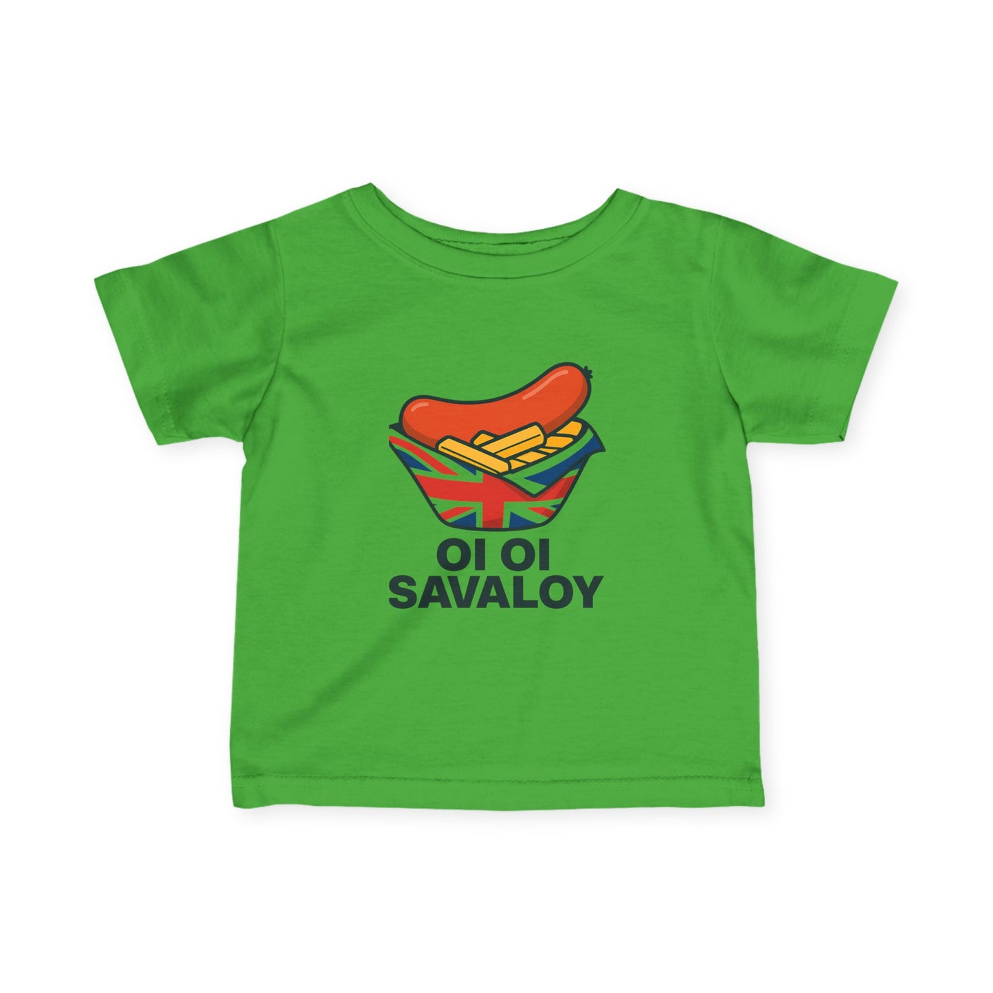 Savory British Infant Tee, Cute Baby T-Shirt, Fun Toddler Shirt, Oi Oi Savaloy Design, Perfect Gift for New Parents, Baby Shower