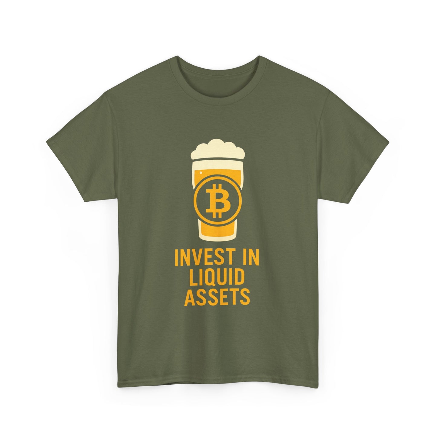 Bitcoin liquid assets Investment Unisex Heavy Cotton Tee, Crypto Shirt, Financial Humor Tee, Gift for Investors, Funny Bitcoin Apparel
