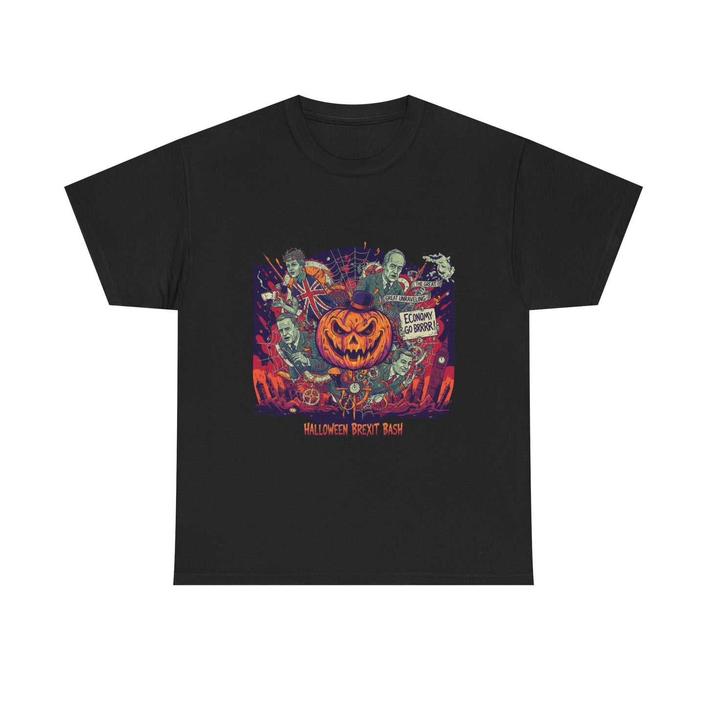 Halloween satire british design Unisex Heavy Cotton Tee shirt
