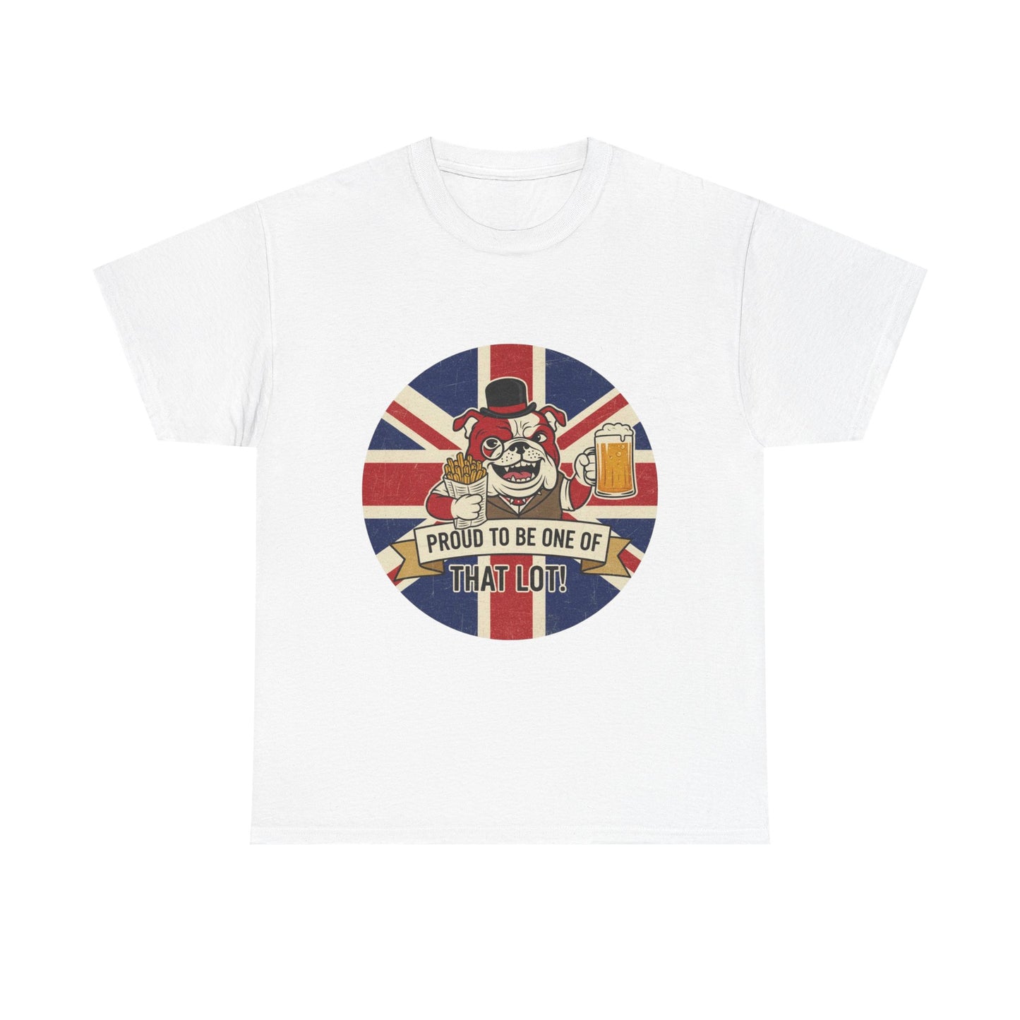 British  bulldog patriot satire cool design Unisex Heavy Cotton Tee shirt all sizes