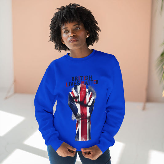 British Lives Matter Sweatshirt — Union Jack Fist Graphic Crewneck