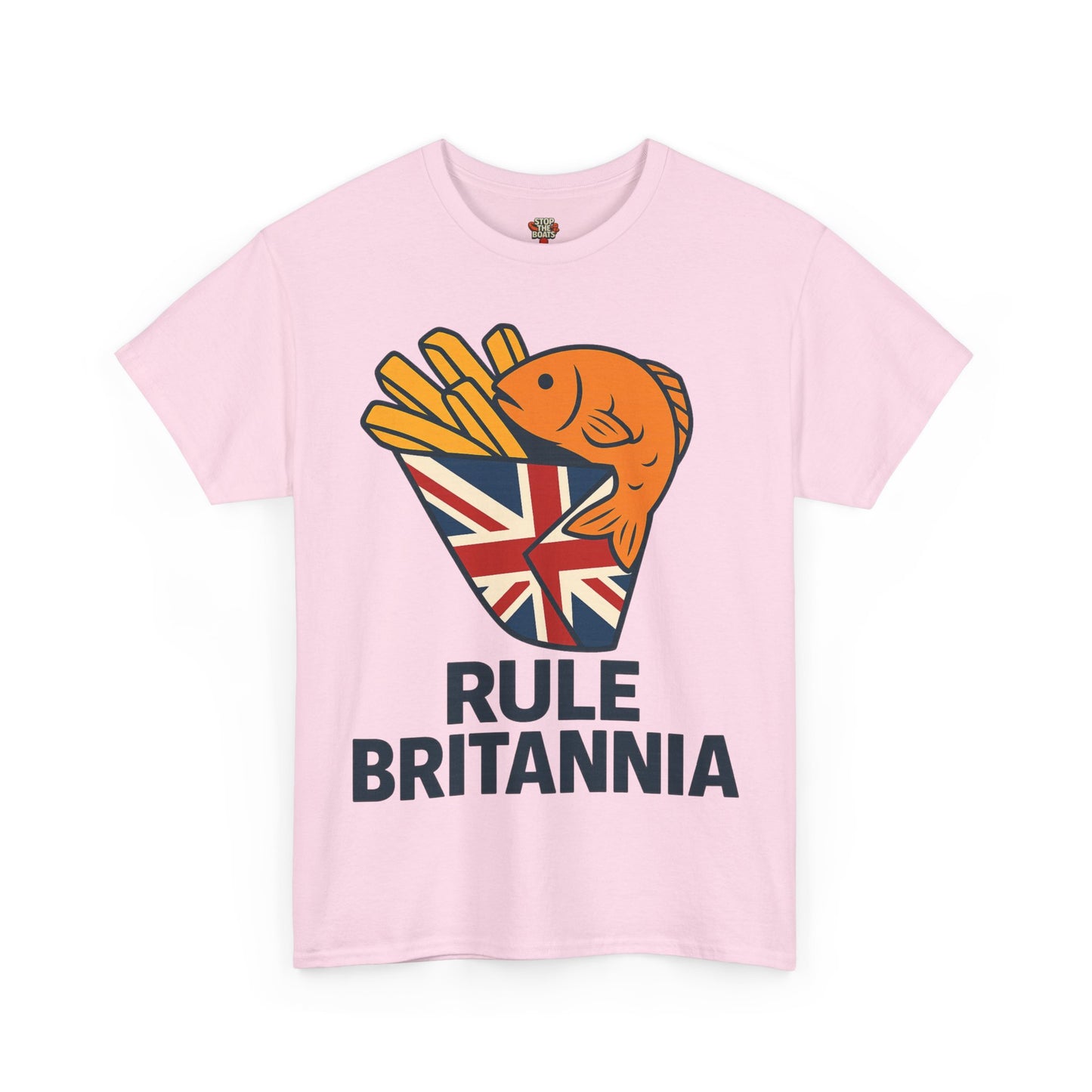 Fish & chips inspired Graphic Tee, Rule Britannia, Unisex Cotton T-Shirt, Casual Wear, Gift for Fish Lovers, Fun British Humor Shirt