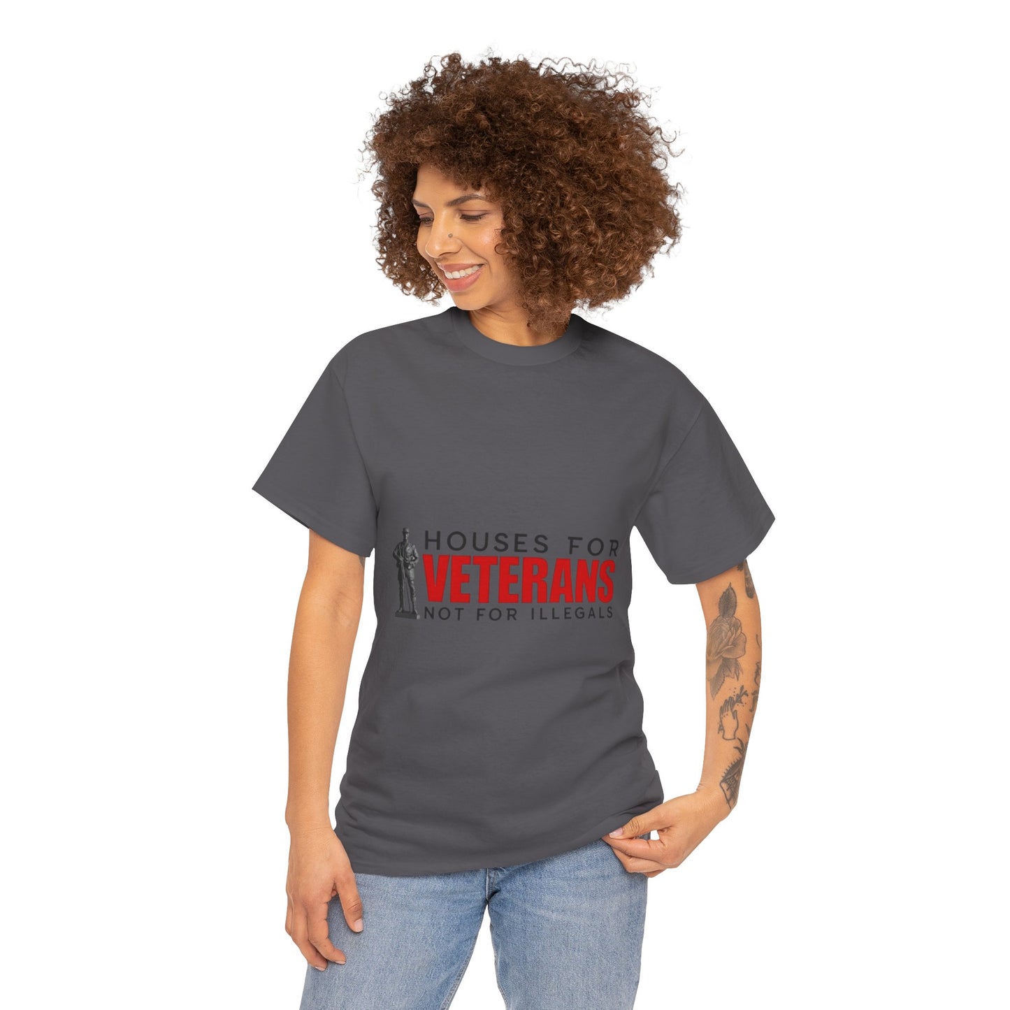 Unisex Heavy Cotton Tee - 'Houses for Veterans' Statement Shirt for Supporters, Patriotic Gifts, Veteran Advocacy Apparel, Everyday [...]