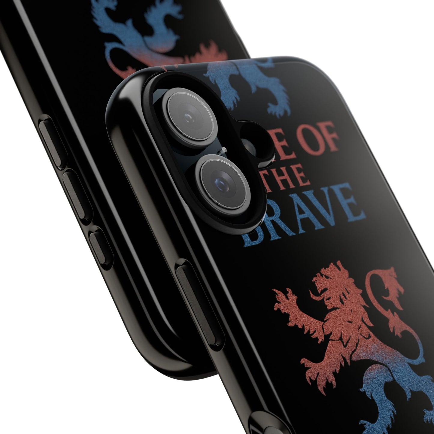 Bold Phone Case - Home of the Brave, Lion Design, Tough Protection, Patriotic Gift, Unique Smartphone Accessory