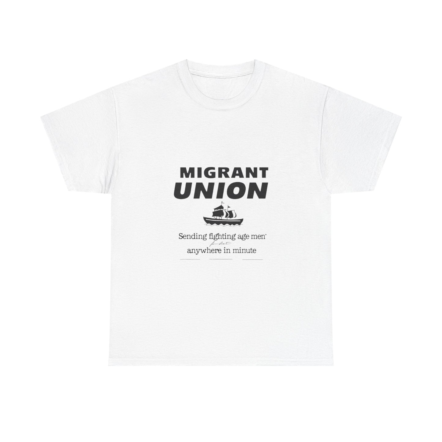 Migrant Union Graphic Tee - Casual Wear, Fundraising Events, Advocacy Apparel, Unisex Streetwear, Everyday Comfort
