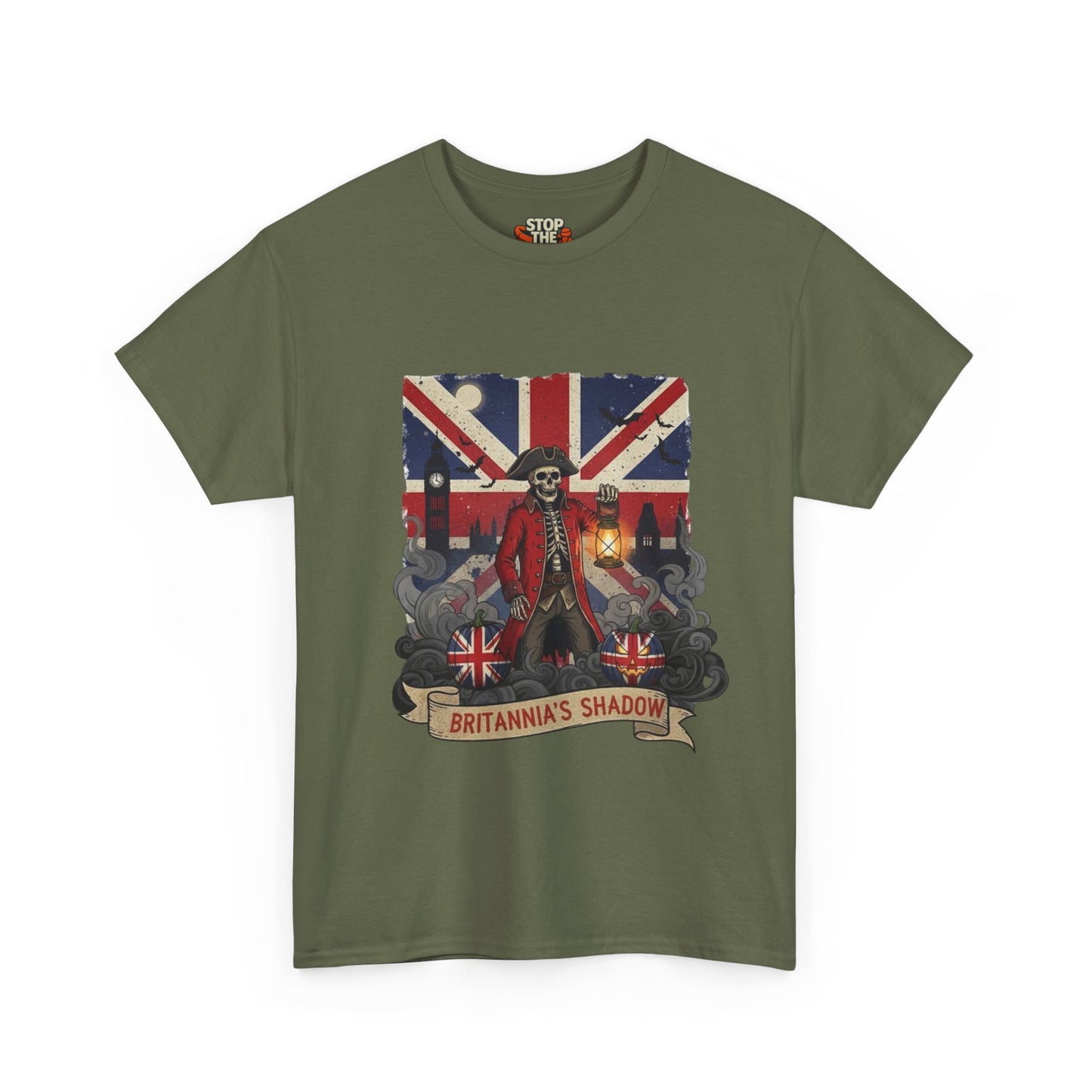 Stop the boats british patriot Halloween Unisex Heavy Cotton Tee
