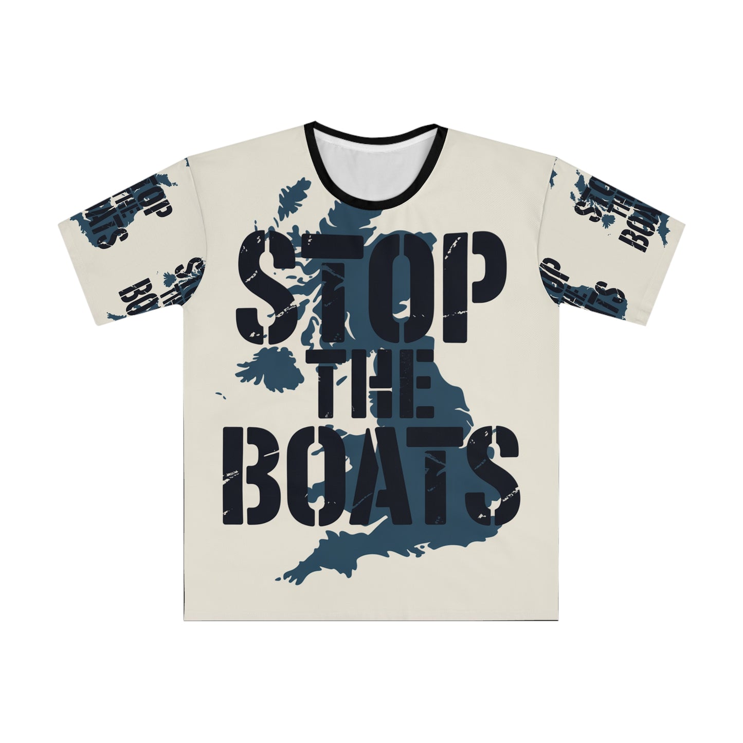 stop the boats Eco-Friendly Men's Loose T-Shirt - "Stop The Boats" Design