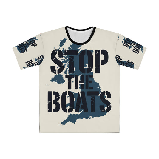 stop the boats Eco-Friendly Men's Loose T-Shirt - "Stop The Boats" Design