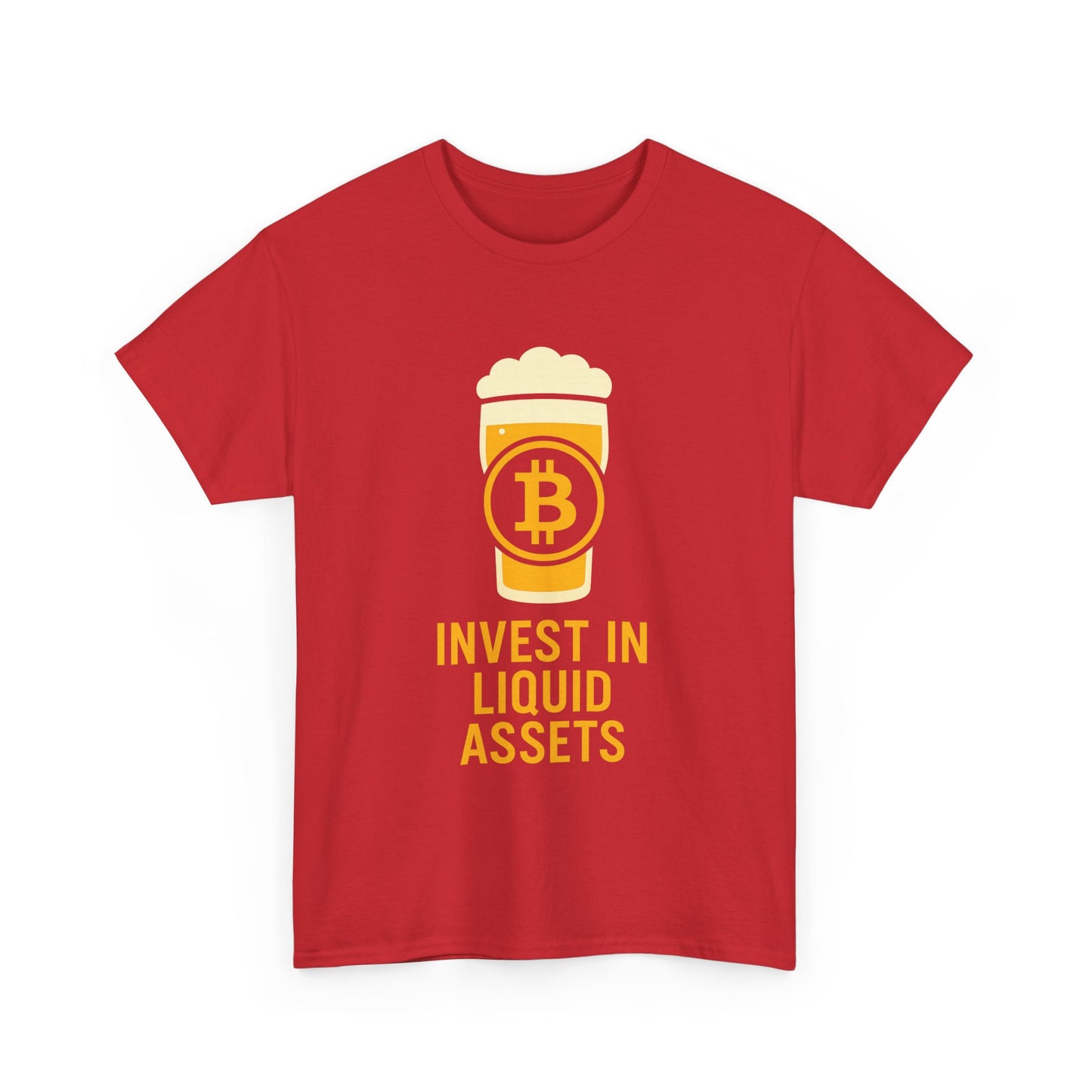 Bitcoin liquid assets Investment Unisex Heavy Cotton Tee, Crypto Shirt, Financial Humor Tee, Gift for Investors, Funny Bitcoin Apparel