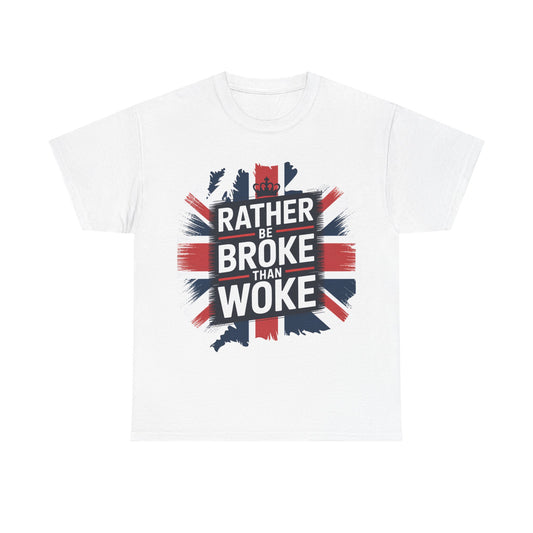 Broke vs. Woke Unisex Heavy Cotton Tee