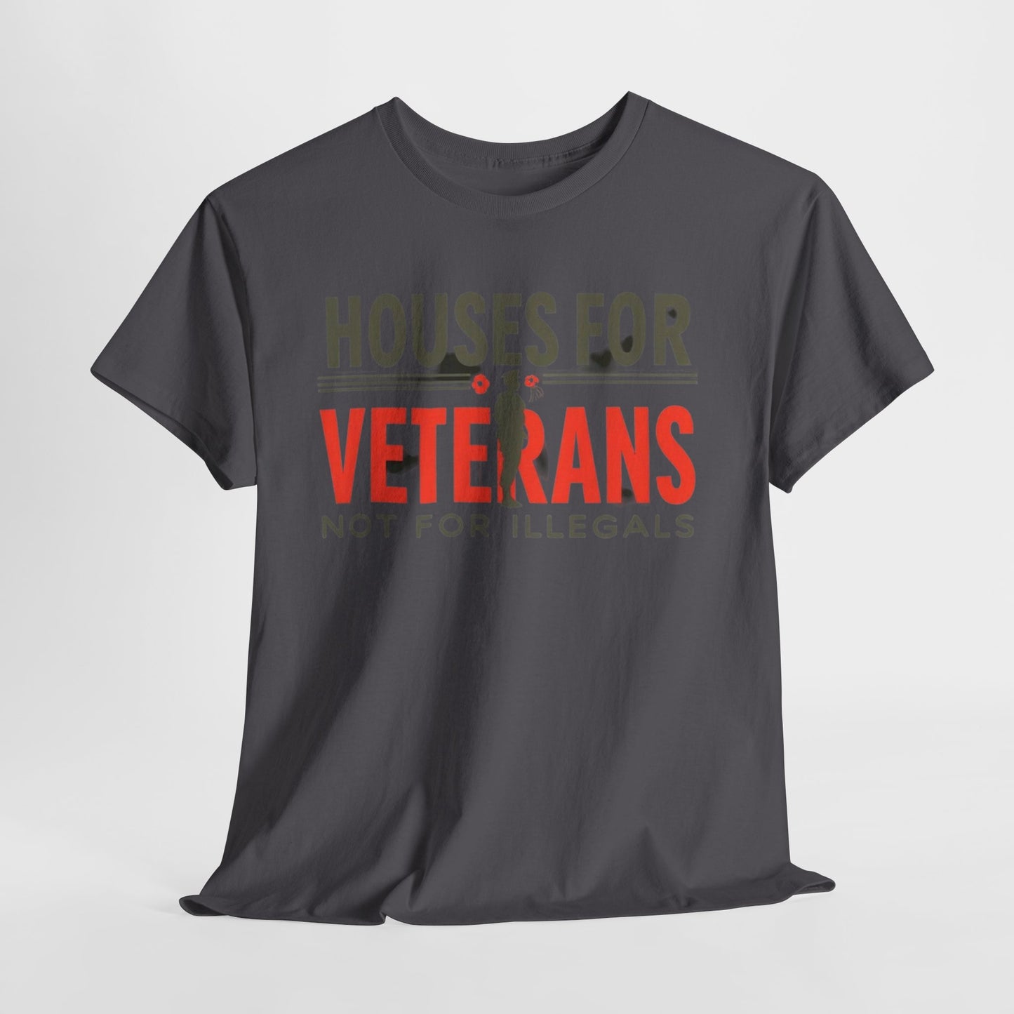 Unisex Heavy Cotton Tee - 'Houses for Veterans not for illegals' Statement Shirt for Supporters, Patriotic Gifts, Veteran Advocacy Apparel, Everyday [...]