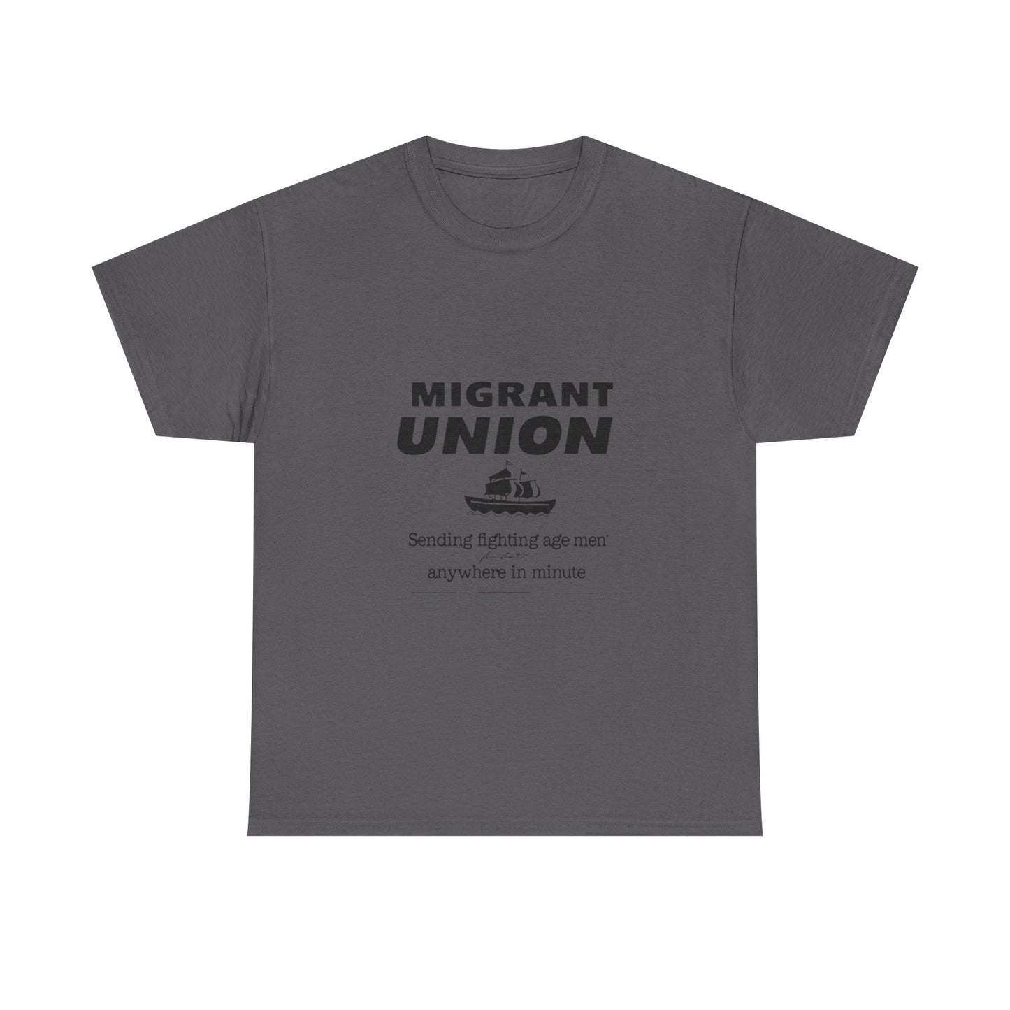 Migrant Union Graphic Tee - Casual Wear, Fundraising Events, Advocacy Apparel, Unisex Streetwear, Everyday Comfort