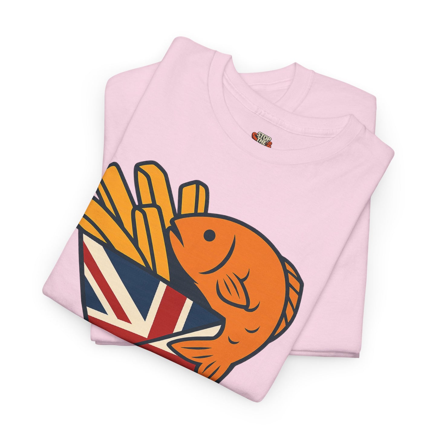 Fish & chips inspired Graphic Tee, Rule Britannia, Unisex Cotton T-Shirt, Casual Wear, Gift for Fish Lovers, Fun British Humor Shirt