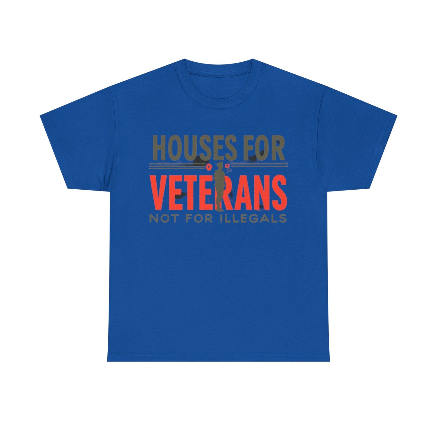 Unisex Heavy Cotton Tee - 'Houses for Veterans not for illegals' Statement Shirt for Supporters, Patriotic Gifts, Veteran Advocacy Apparel, Everyday [...]