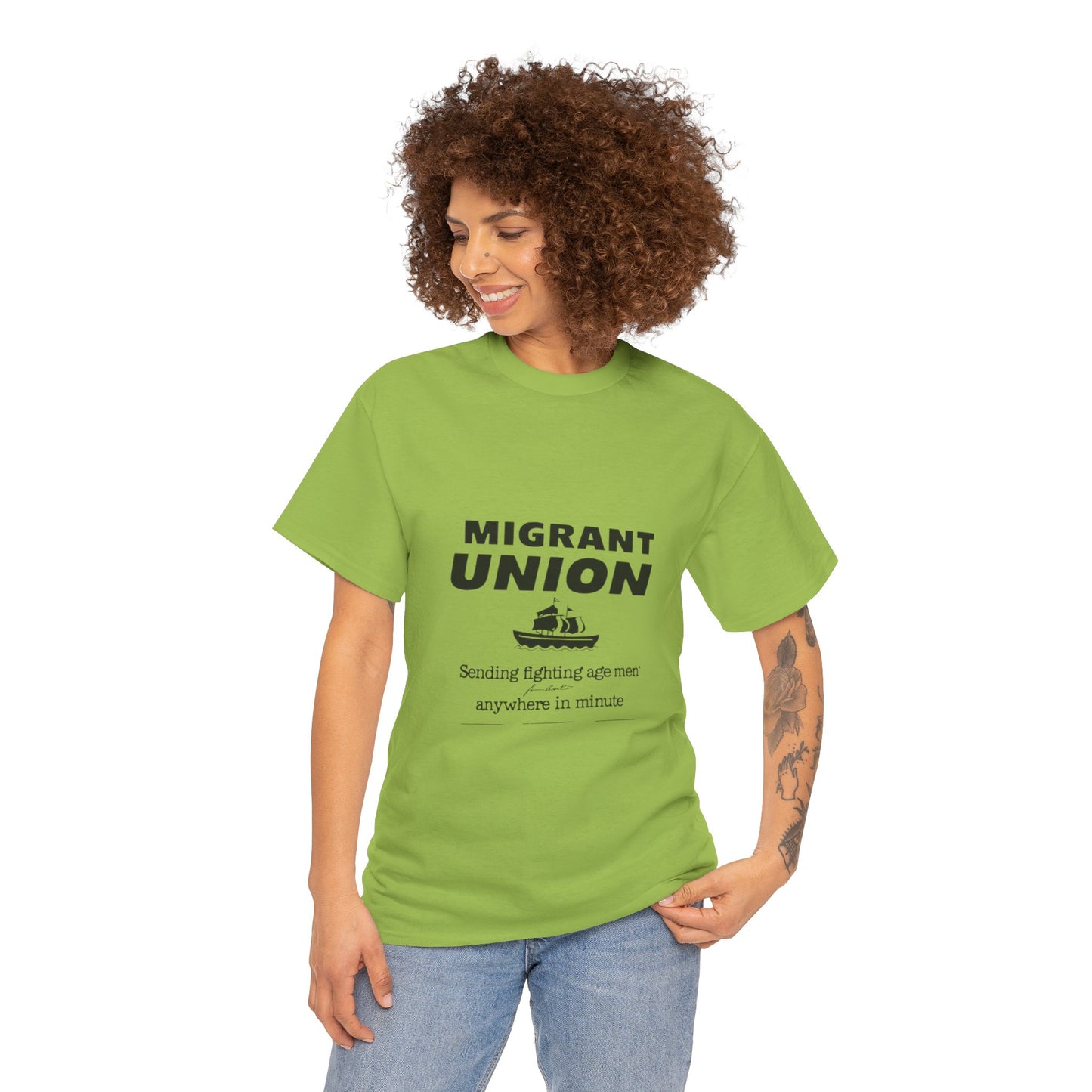 Migrant Union Graphic Tee - Casual Wear, Fundraising Events, Advocacy Apparel, Unisex Streetwear, Everyday Comfort