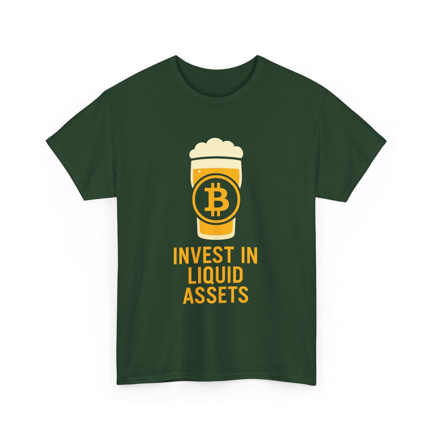 Bitcoin liquid assets Investment Unisex Heavy Cotton Tee, Crypto Shirt, Financial Humor Tee, Gift for Investors, Funny Bitcoin Apparel