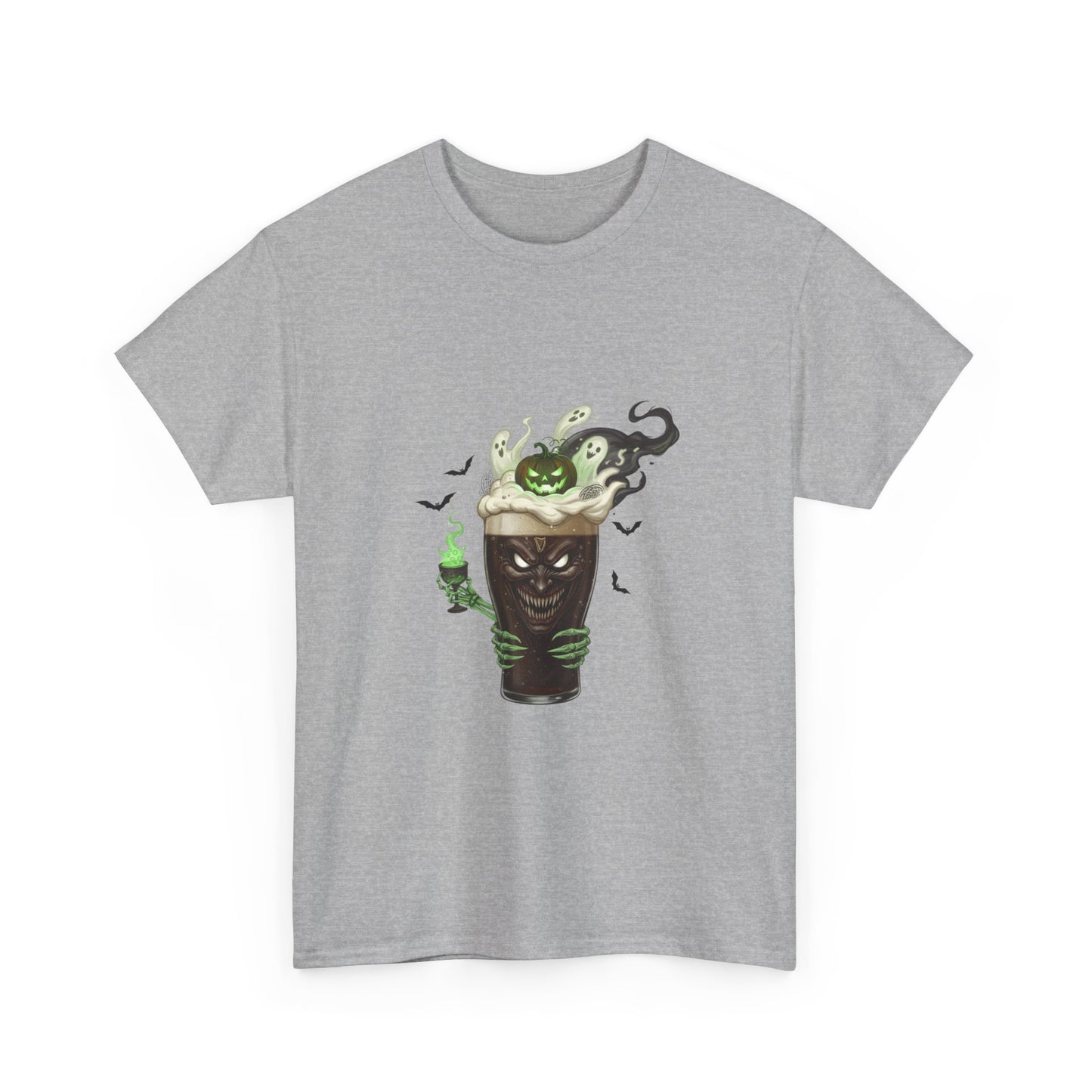 Guiness halloween Artistic Unisex Tee featuring Eco-Themed Design, Perfect for Casual Wear, Gift for Nature Lovers, Eco-Conscious Apparel, Earth Day