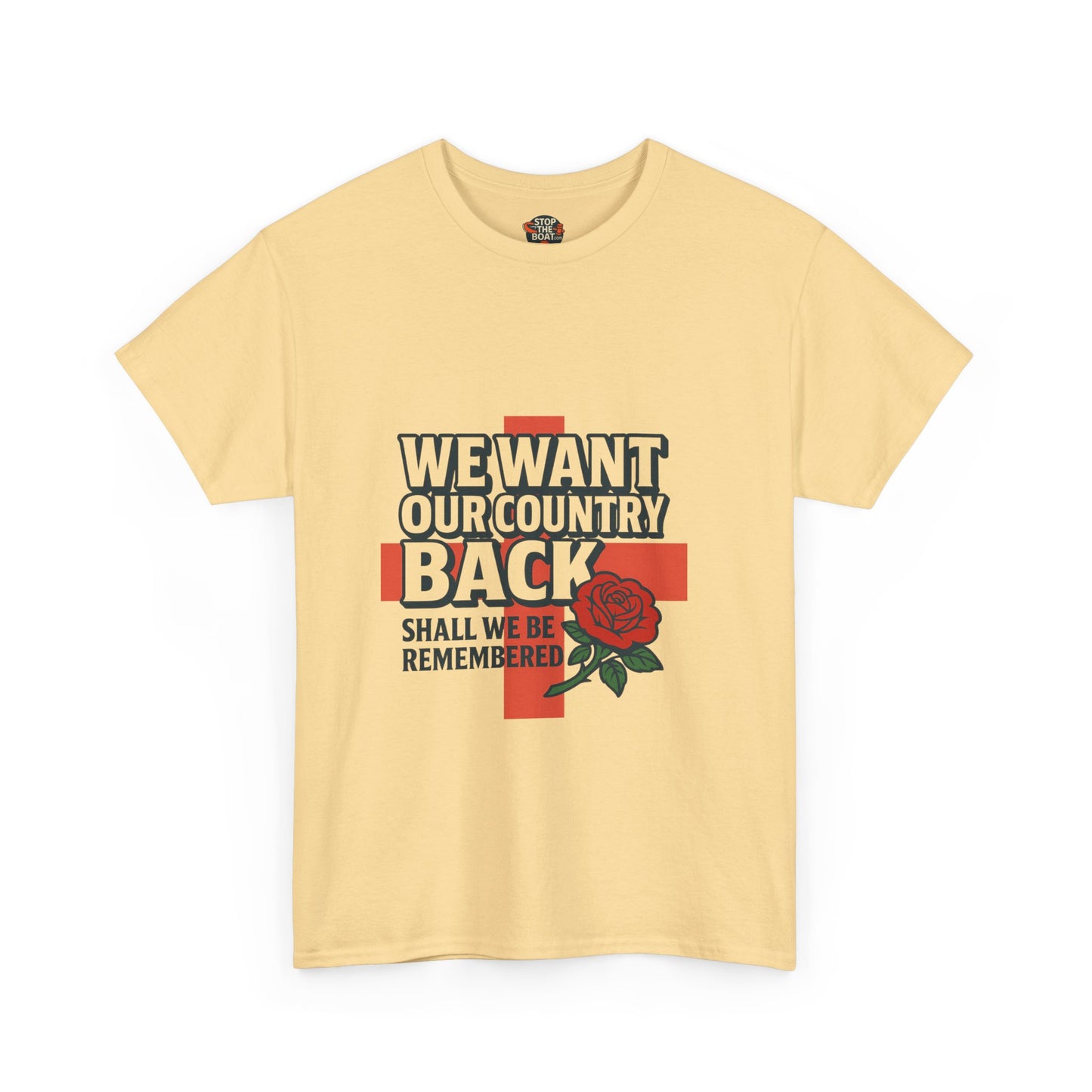 Unisex Heavy Cotton Tee - We Want Our Country Back, Casual Statement Tee, Proud Heritage Shirt, Comfortable Everyday Wear, Gift for [...]
