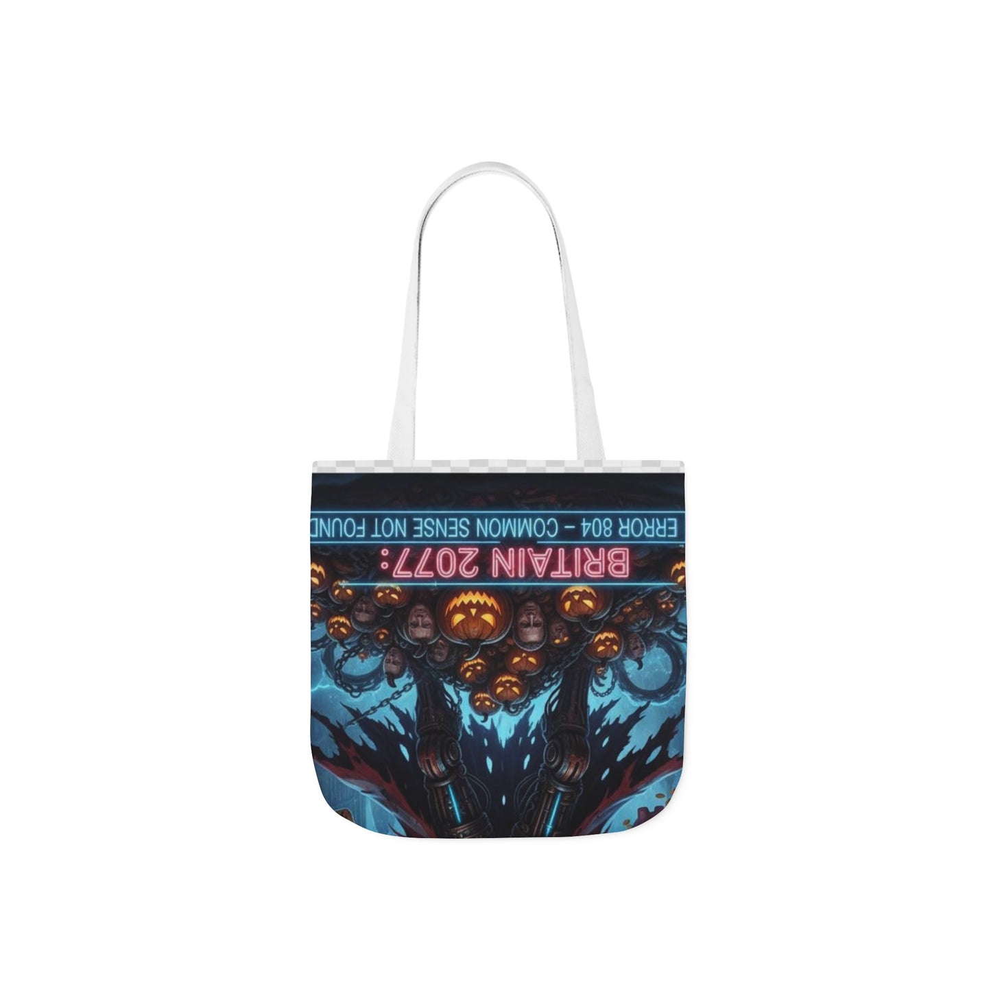 British Halloween Pumpkin Tote Bag, Spooky Grocery Bag, Trick or Treat Bag, Fall Fashion, Reusable Shopping Tote