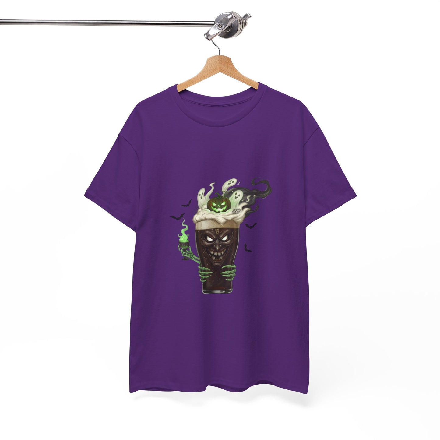 Guiness halloween Artistic Unisex Tee featuring Eco-Themed Design, Perfect for Casual Wear, Gift for Nature Lovers, Eco-Conscious Apparel, Earth Day