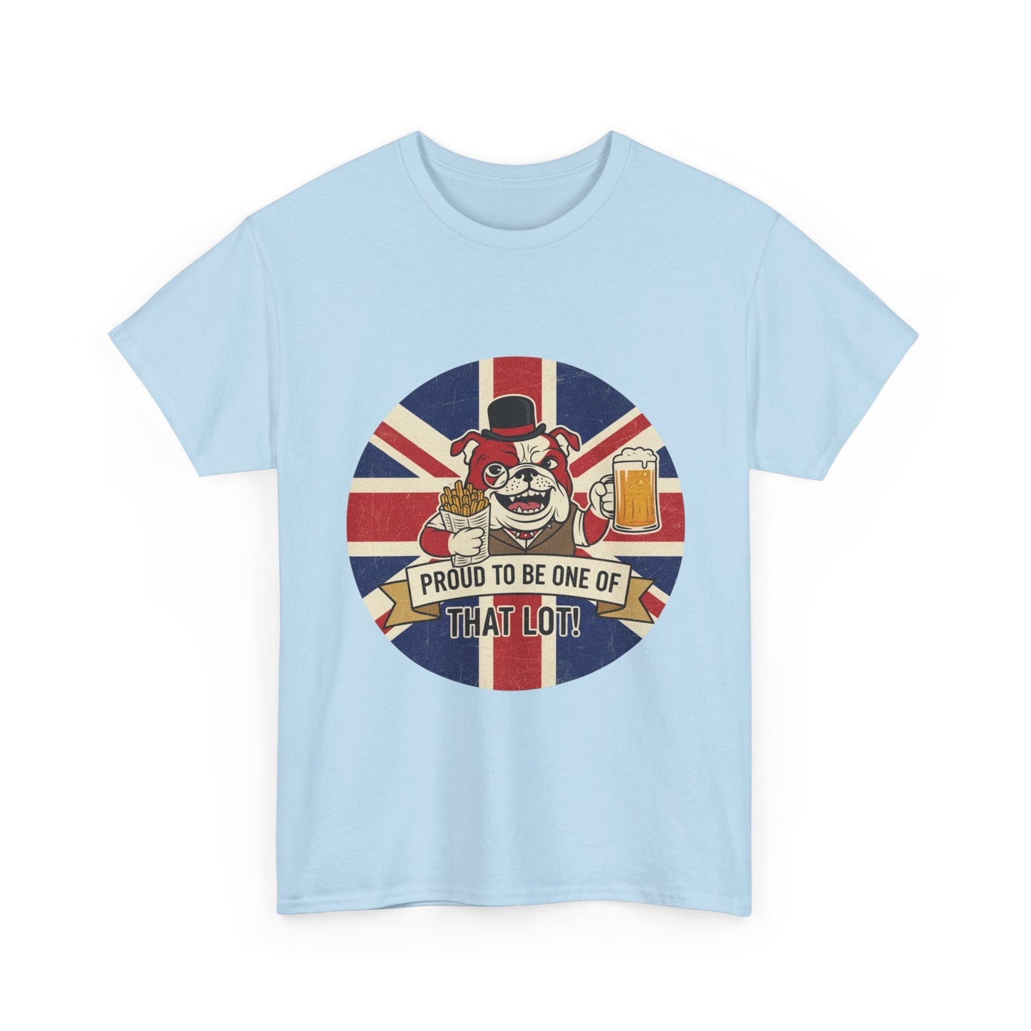 British  bulldog patriot satire cool design Unisex Heavy Cotton Tee shirt all sizes