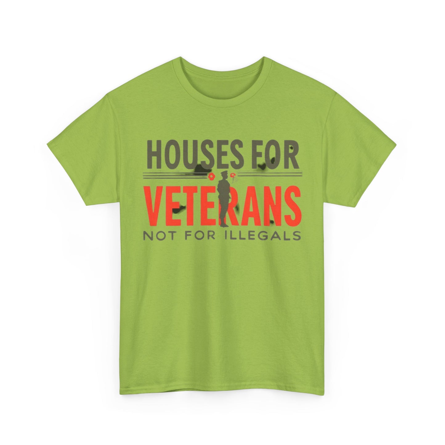 Unisex Heavy Cotton Tee - 'Houses for Veterans not for illegals' Statement Shirt for Supporters, Patriotic Gifts, Veteran Advocacy Apparel, Everyday [...]
