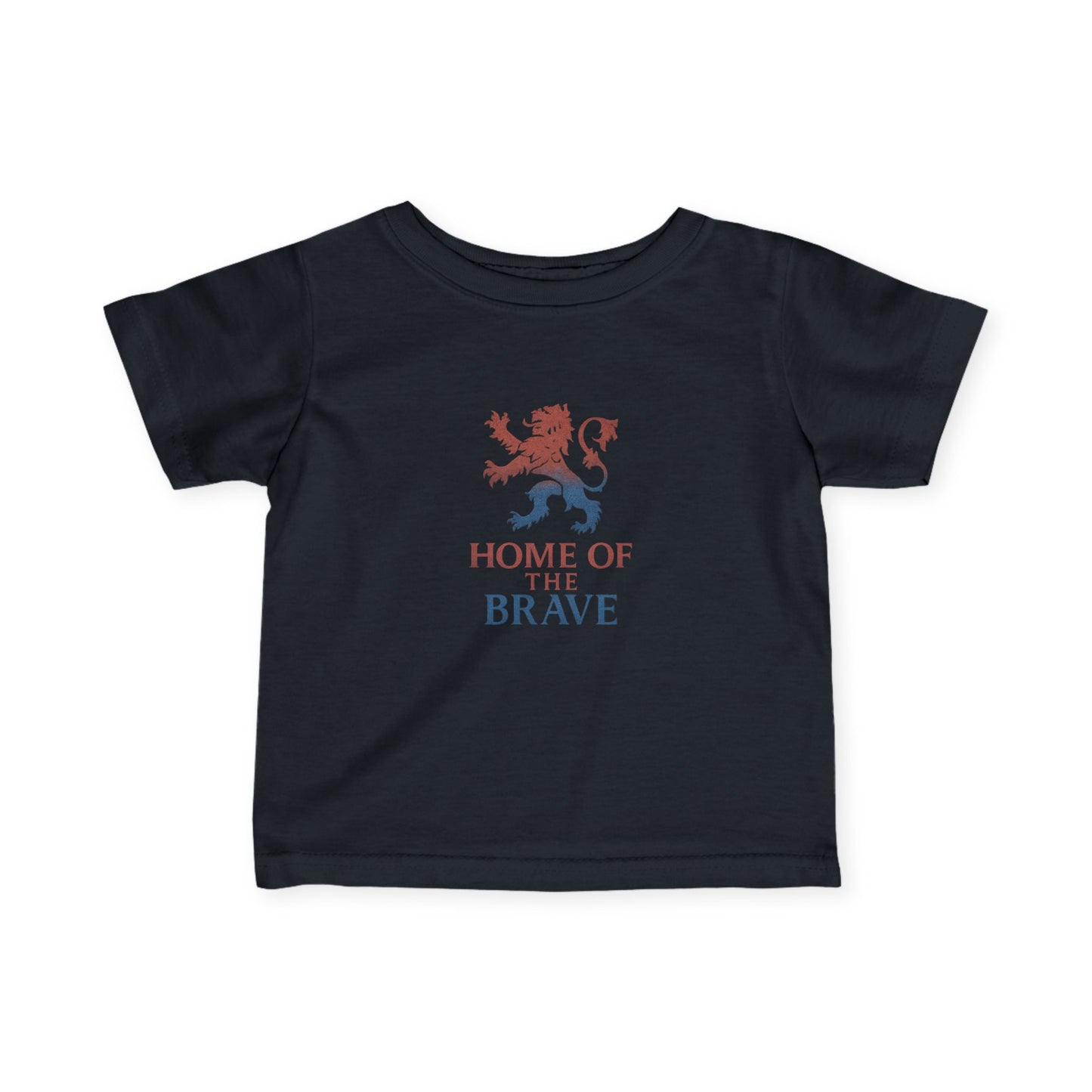 Patriotic Infant Tee - Home of the Brave, Baby Shirt, Toddler T-Shirt, Kids Pride Apparel, 4th of July Outfit, Gift for New Parents