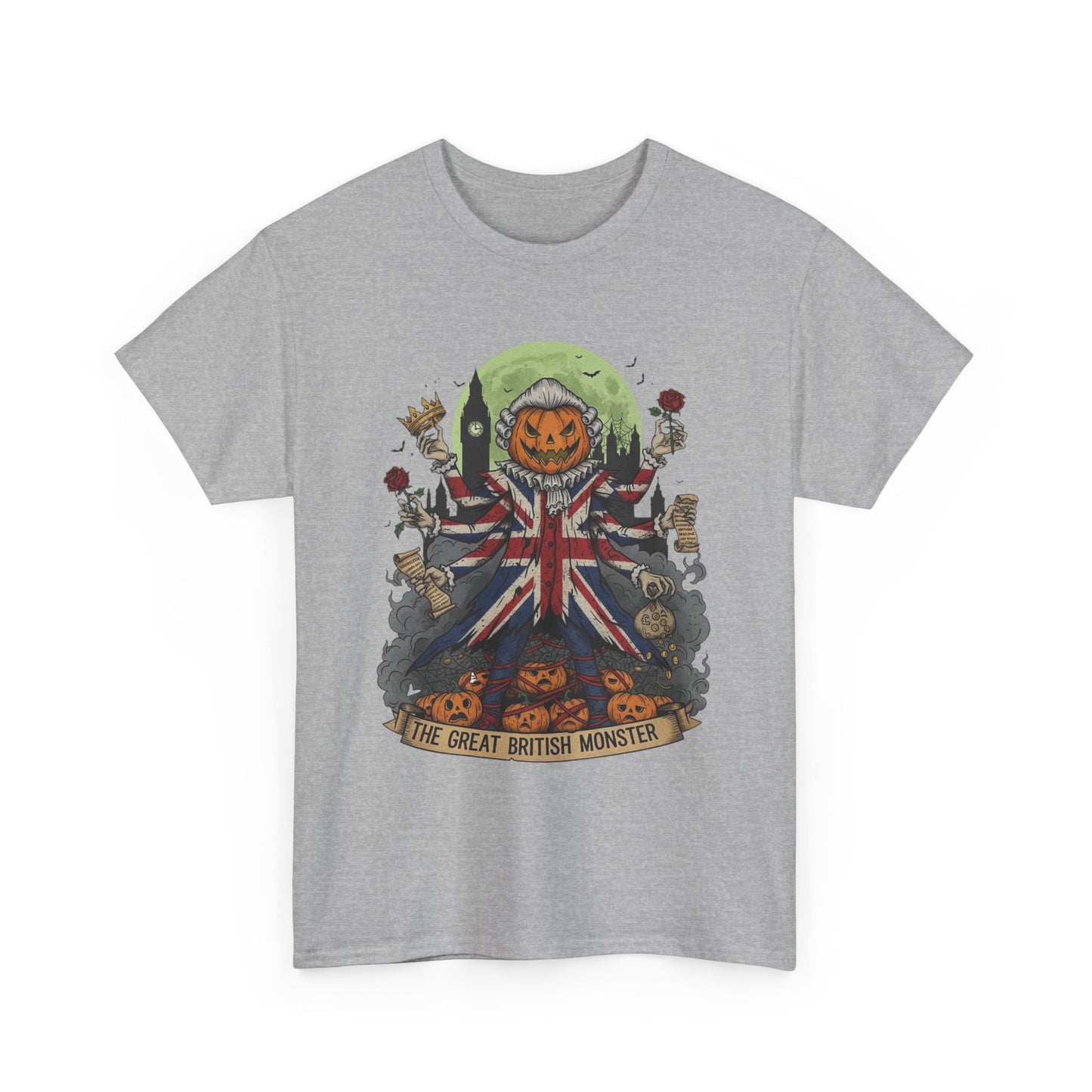 Halloween Themed Unisex Tee, The Great British Monster Shirt, Spooky Cotton T-Shirt for Halloween, Unisex Graphic Tee, Unique Gift Idea