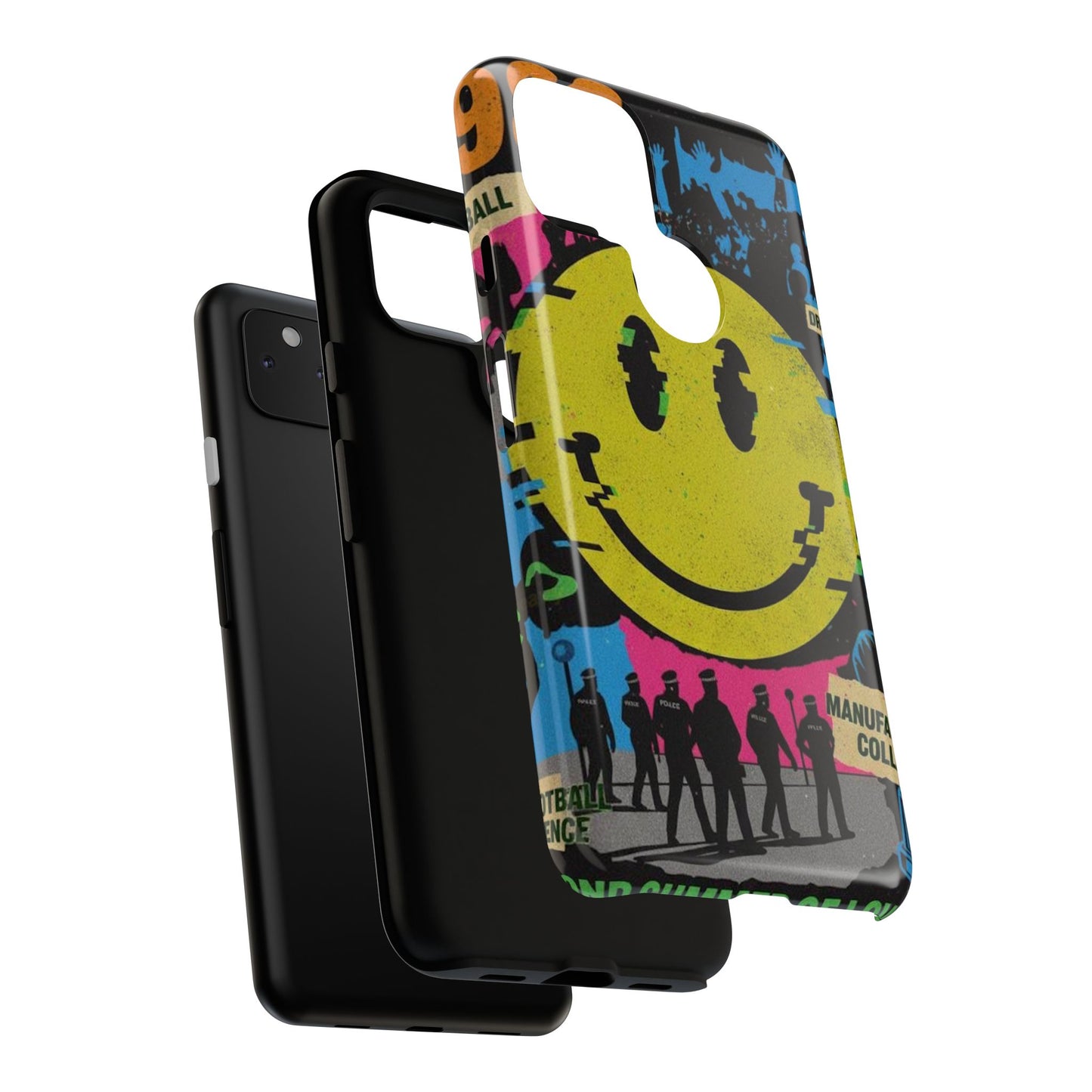 Acid house rave Vibrant iPhone Case, Tough Cases, Smiley Face Phone Cover, Fun Accessory, Colorful Phone Protector, Gift for Teenagers