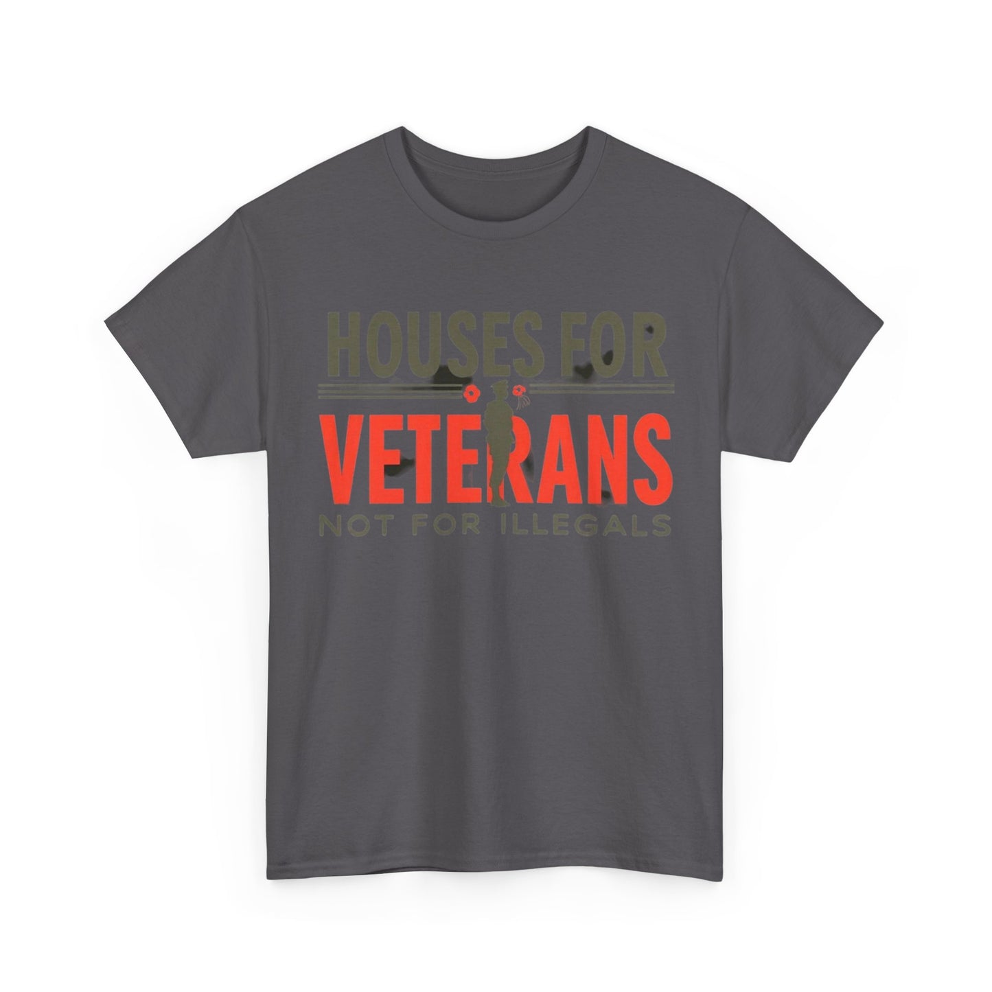 Unisex Heavy Cotton Tee - 'Houses for Veterans not for illegals' Statement Shirt for Supporters, Patriotic Gifts, Veteran Advocacy Apparel, Everyday [...]