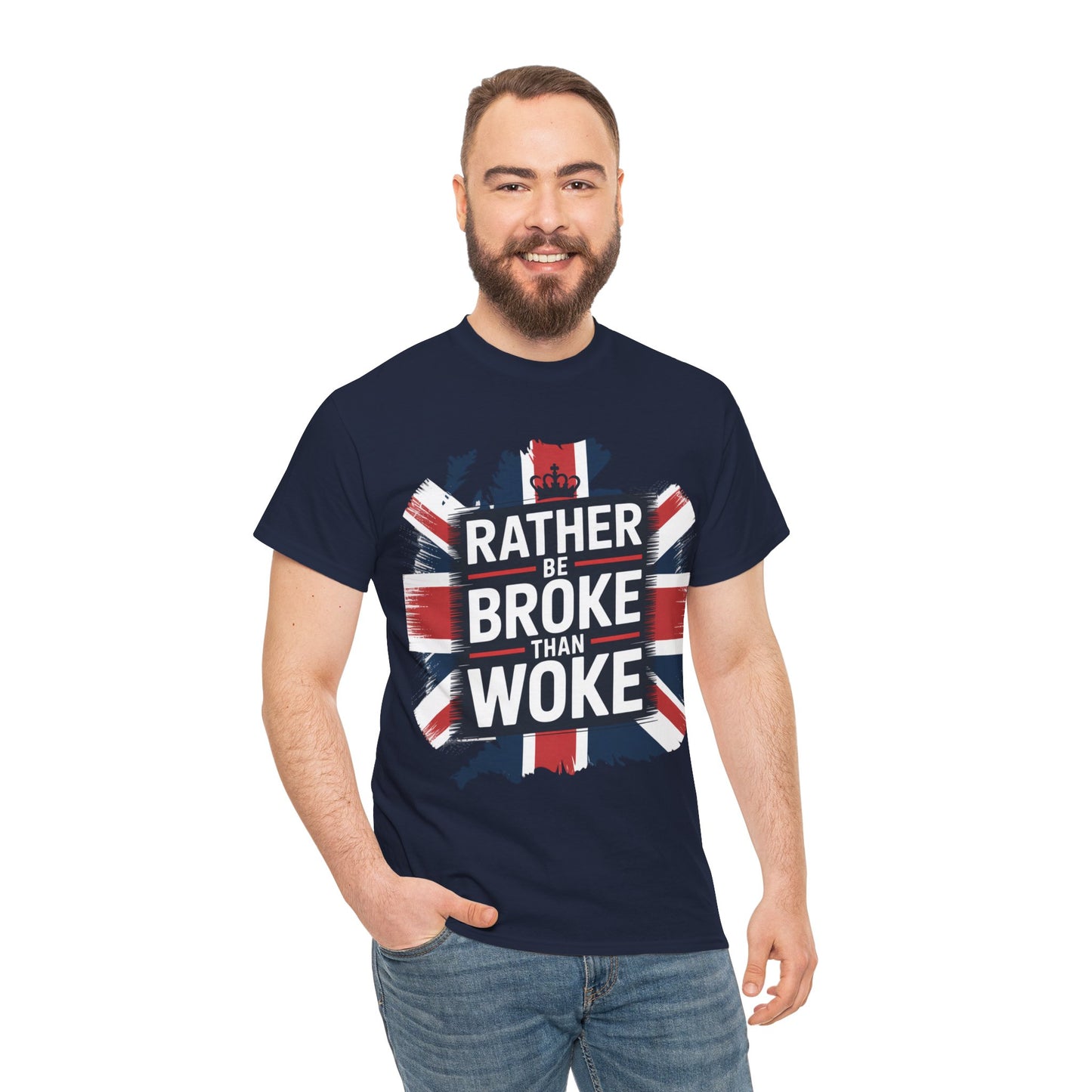Broke vs. Woke Unisex Heavy Cotton Tee