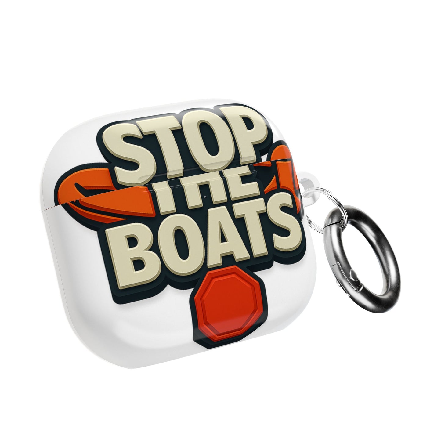 Bold Statement AirPod Case - Stop the Boats | Trendy Tech Accessory, Gift for Activists, Stylish Protection for Earbuds, Fun Phone [...]