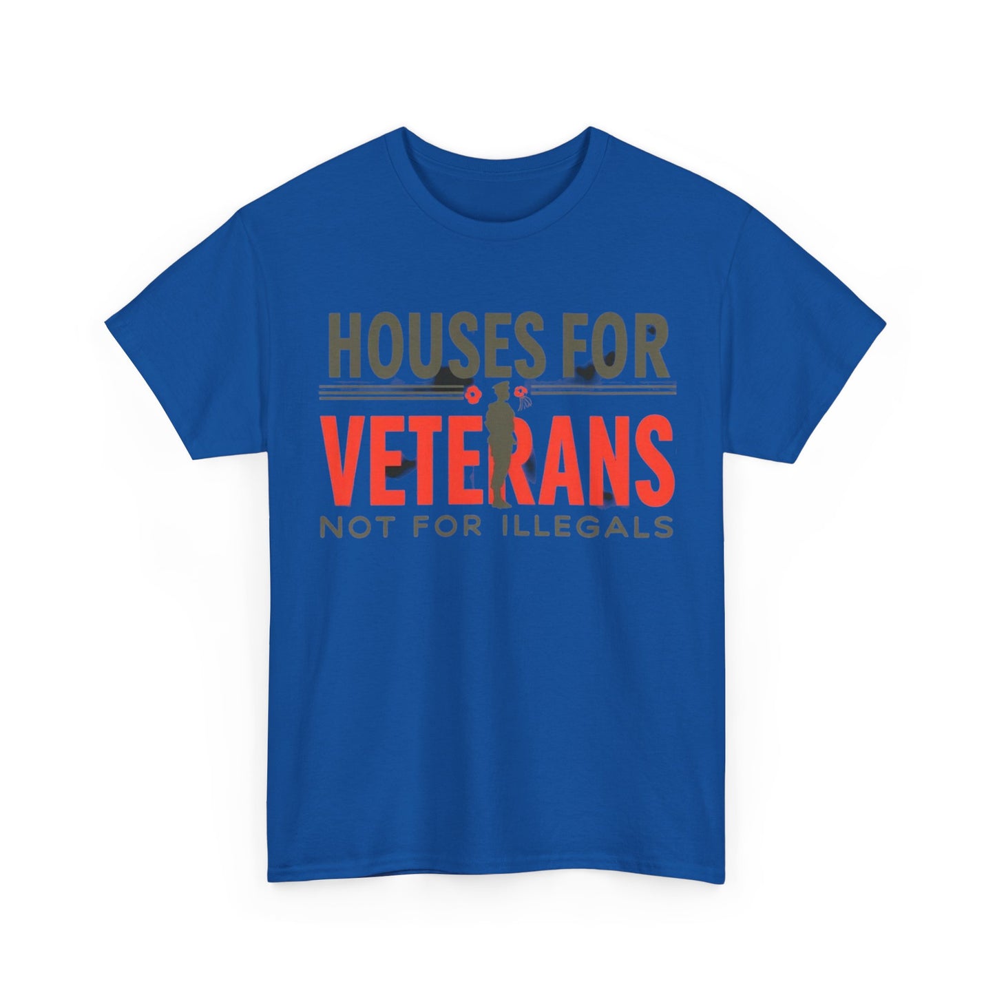 Unisex Heavy Cotton Tee - 'Houses for Veterans not for illegals' Statement Shirt for Supporters, Patriotic Gifts, Veteran Advocacy Apparel, Everyday [...]