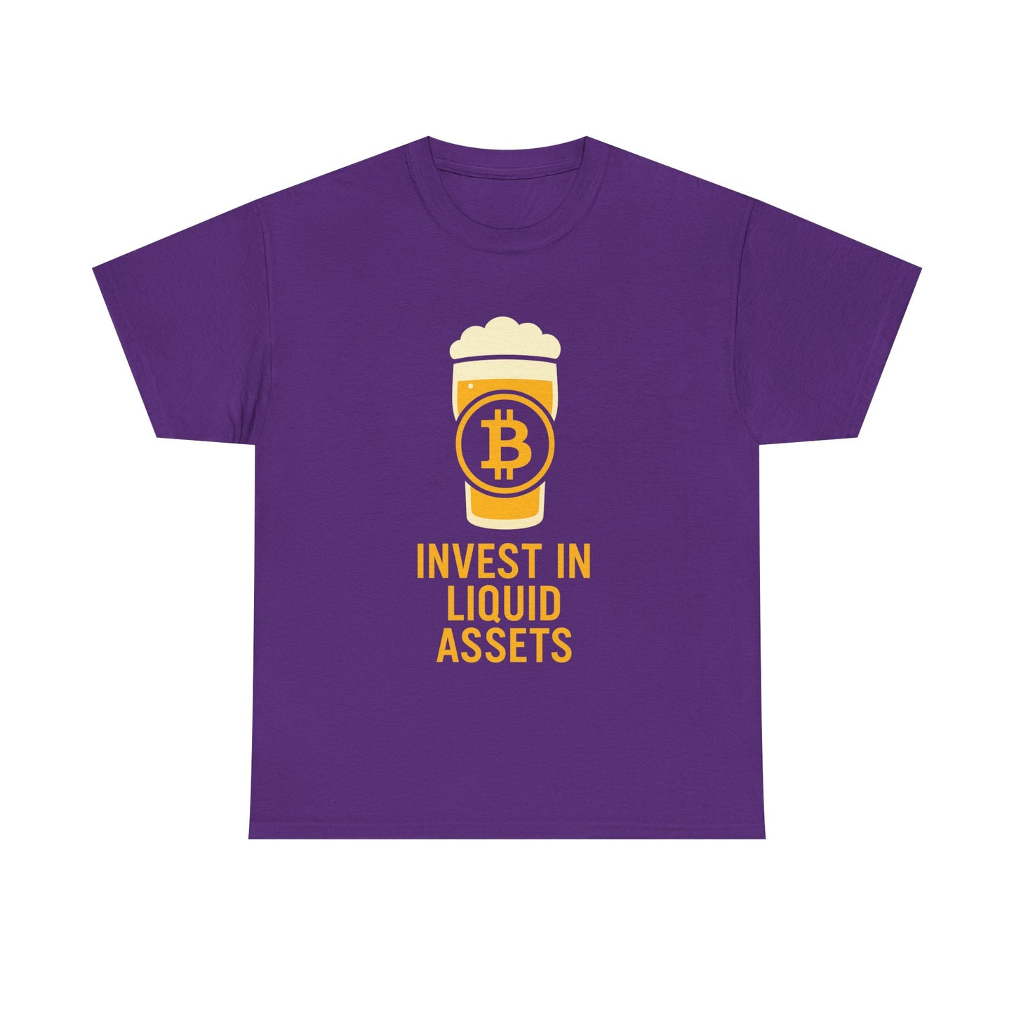 Bitcoin liquid assets Investment Unisex Heavy Cotton Tee, Crypto Shirt, Financial Humor Tee, Gift for Investors, Funny Bitcoin Apparel