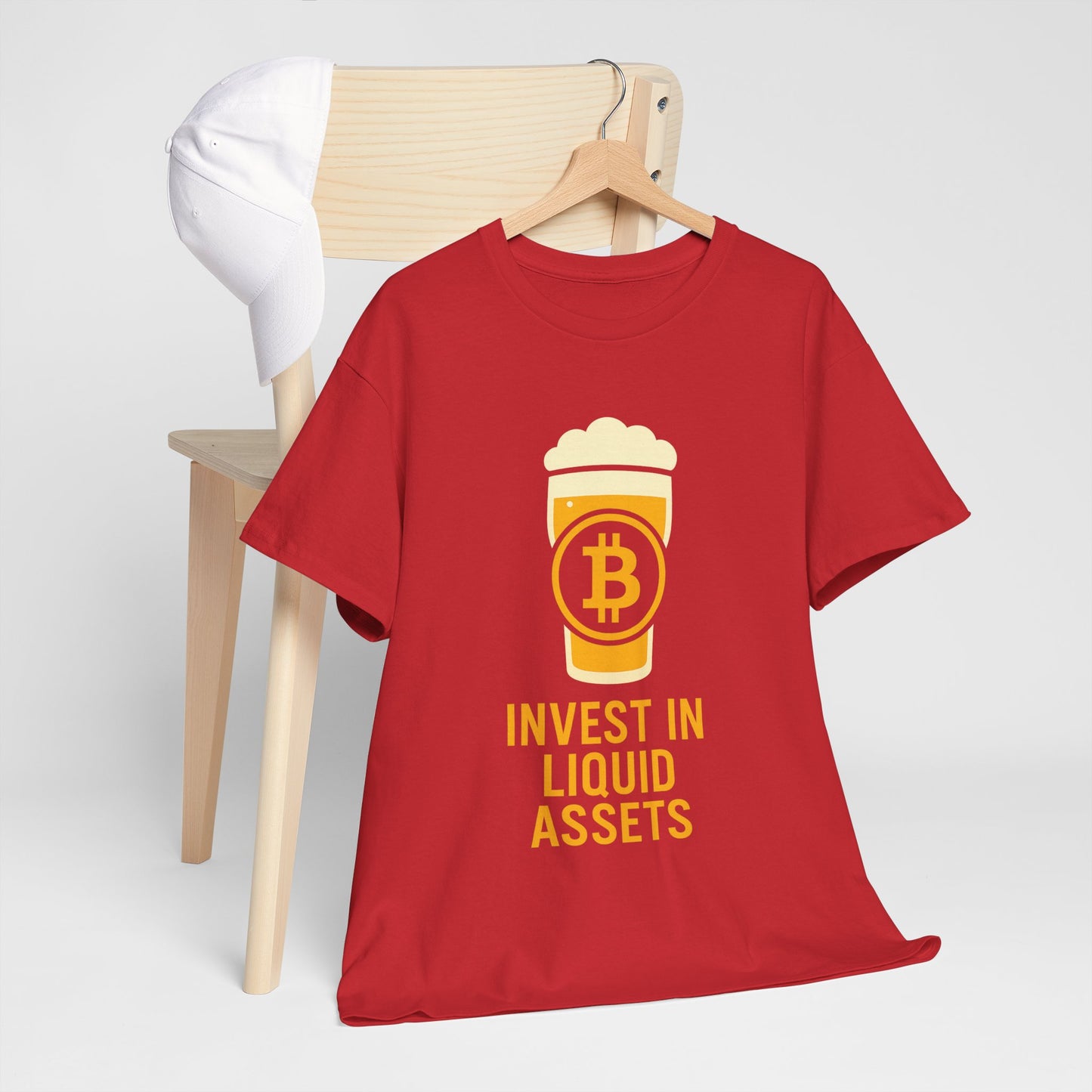 Bitcoin liquid assets Investment Unisex Heavy Cotton Tee, Crypto Shirt, Financial Humor Tee, Gift for Investors, Funny Bitcoin Apparel